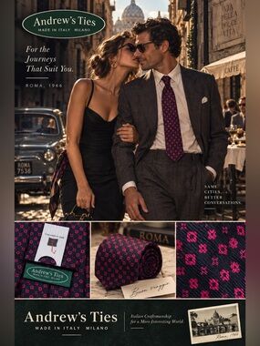 Andrew’s Ties MADE IN ITALY Silk Tie - NWT!